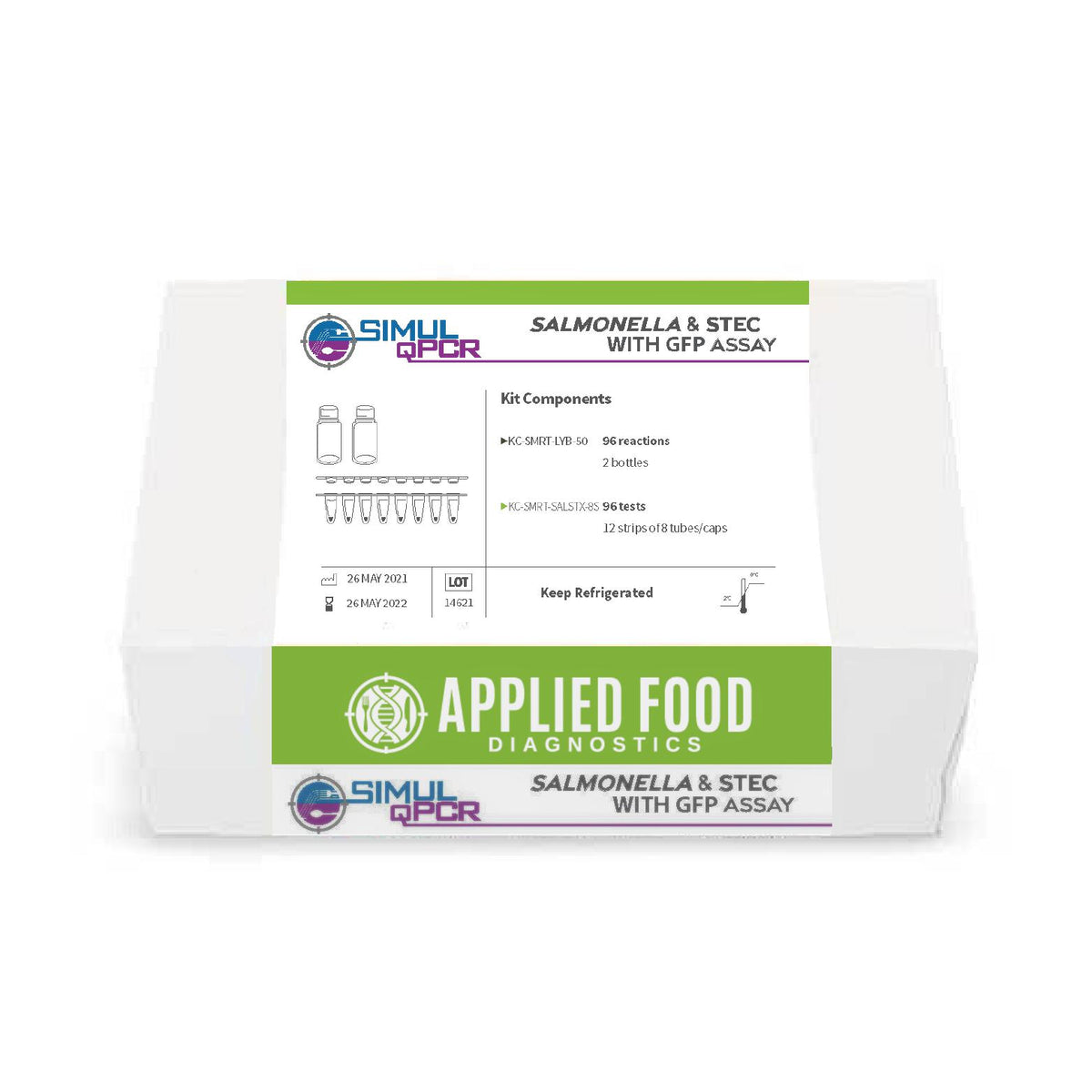 SIMULqPCR Salmonella & STEC with GFP Assay Applied Food Diagnostic